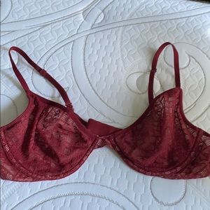 Victoria’s Secret red lace bra